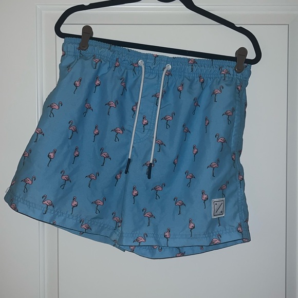 American Eagle Men’s Flamingo Swim Trunks - Picture 1 of 3